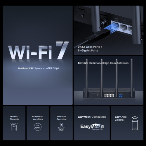 MR27BE Маршрутизатор/ BE3600 Dual-Band Wi-Fi 7 Router фото 5