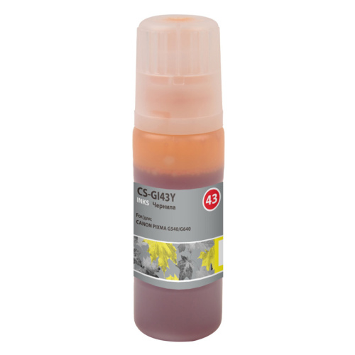 CS-GI43Y -/ Чернила Cactus CS-GI43Y желтый60мл для Canon Pixma G640/540 CS-GI43Y -/ Чернила Cactus CS-GI43Y желтый60мл для Canon Pixma G640/540