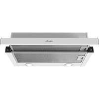 Laura60Blanc Встраиваемая вытяжка MONSHER/ Встраиваемая вытяжка MONSHER, телескопическая, 60 см, High-Tech, макс. Производительность 550 м3/ч, 2 скорости, механическое управление, светодиодное освещение, уровень шума 47 дБ, цвет белый