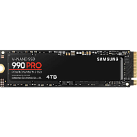 MZ-V9P4T0BW Твердотельный накопитель/ Samsung SSD 990 PRO, 4000GB, M.2(22x80mm), NVMe 2.0, PCIe 4.0 x4, V-NAND TLC, R/W 7450/6900MB/s, IOPs 1 400 000/1 550 000, DRAM buffer 4096MB, TBW 2400, DWPD 0.33 (12 мес.)