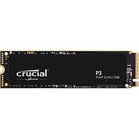 CT500P3SSD8 Твердотельный накопитель/ Crucial SSD P3, 500GB, M.2(22x80mm), NVMe, PCIe 3.0 x4, QLC, R/W 3500/1900MB/s, IOPs н.д./н.д., TBW 110, DWPD 0.1 (12 мес.)