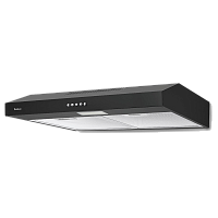 Ulla60B Подвесная вытяжка,60 см,механический контроль,3 скорости работы,производительность 390 м3/ч,LED освещение,3-х слойный аллюминивый фильтр,черный,595x480x100 мм