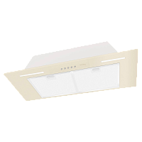 KHI9931RB Встраиваемая вытяжка Korting/ Полностью встраиваемая(блок), в шкаф 90см, механическое управление, 3 режима, 950 м3/ч., алюминиевый жировой фильтр, LED освещение, ур.шума 56 дб, цвет - слоновая кость, кнопки-бронза