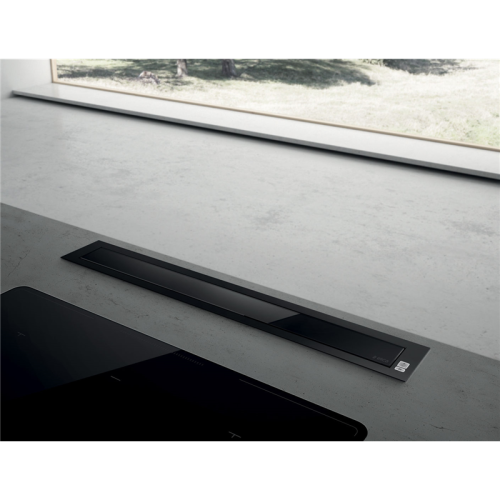 PANDORABL/F/90-PRF0120979 Вытяжка ELICA/ Встраивается в столешницу, 90см, 1200м3, периметриальное всасывание, пульт ДУ, электронное управление, черная фото 4