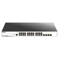 DGS-3000-28L/B1A Коммутатор/ DGS-3000-28L/B Managed L2 Switch 24x1000Base-T, 4x1000Base-X SFP, Surge 6KV, CLI, RJ45 Console, RPS, Dying Gasp