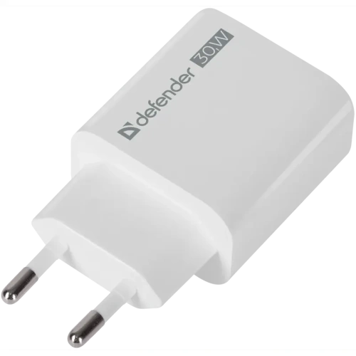 83674 Defender Сетевое ЗУ UPA-130 USB-C/PD30W+USB-A/QC3.0 фото 4