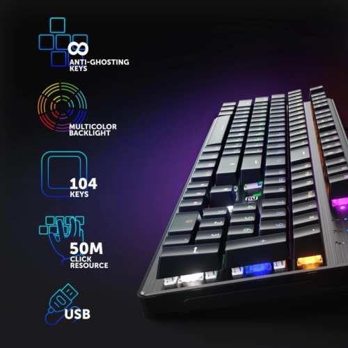 499578 Клавиатура Oklick 970G Dark Knight механическая черный/серебристый USB for gamer LED фото 12 499578 Клавиатура Oklick 970G Dark Knight механическая черный/серебристый USB for gamer LED фото 12