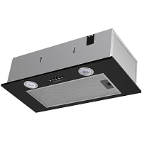 CameliaPower60Black ВЫТЯЖКА HOMSair Camelia Power 60 Black/ полновстраиваемая, кнопочное управление, 3 скорости, 580 м3/ч, до 30 м2, 52 дБ, светодиодное LED-освещение, угольный фильтр CF02X 1 шт., ШхВхД: 650х172х260 мм, черный цвет