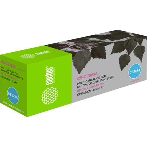 CS-CE323A -/ Картридж лазерный Cactus CS-CE323A CE323A пурпурный (1300стр.) для HP LJ CP1525 фото 3