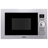 KMI925CX Встраиваемая микроволновая печь Korting/ 38.8х59.4х47 см, 25 л, 900 Вт, гриль: 1100 Вт, конвекция 2500 Вт, электронное управление, LED дисплей, 10 автопрограмм, нержавеющая сталь