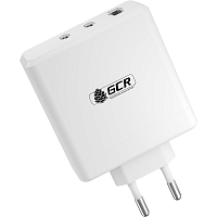 GCR-54226 GCR Сетевое зарядное устройство 100W, 1 USB + 2 TypeC, GaN Tech Quick Charger, PD 3.0, белый