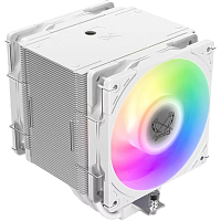 SCMG-6000DWR Кулер для процессора/ CPU Cooler Scythe Mugen 6 Dual Fan White ARGB Edition (300W, 4-pin PWM, 154mm, ARGB, Al/Cu, 6x6mm, 2x120mm, 75.17CFM, 35.57dBA, 2500RPM, S: 1851/1700/1200/115X/2011/2066, AM5/AM4, white)