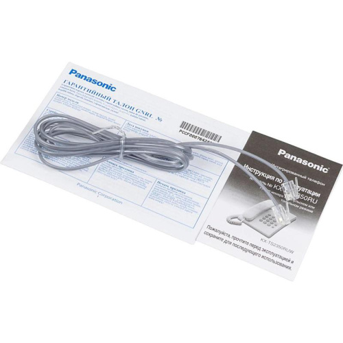 KX-TS2350RUW Телефон проводной Panasonic KX-TS2350RUW белый фото 8