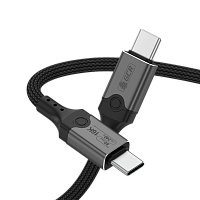 GCR-57149 GCR PRO Кабель USB 5.0 Type-C 2.0m, 80Gbps 240W 16K VIDEO, M/M, медь, в оплетке текстиль, черный