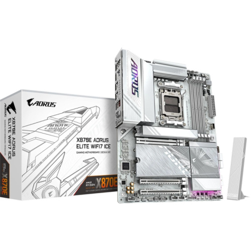 X870EAORUSELITEWIFI7ICE Материнская плата Gigabyte X870E AORUS ELITE WIFI7 ICE, RTL фото 6 X870EAORUSELITEWIFI7ICE Материнская плата Gigabyte X870E AORUS ELITE WIFI7 ICE, RTL фото 6