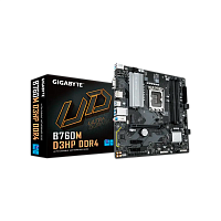 B760MD3HPDDR4 Материнская плата/ MB GIGABYTE INTEL B760 s1700, 4xDDR4(128GB), D-SUB/HDMI 2.1/DP, 1xPCIe 4.0x16, 2xPCIe 3.0, 1xLAN, 4xSATA 6Gb/s, 2xM.2, 3xUSB 3.2, 2xUSB 2.0, 1xPS/2, mATX