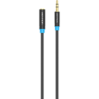 VAB-B06-B150-M Кабель-удлинитель Vention аудио Jack 3,5 mm M/Jack 3,5 mm F - 1,5 м Тканевая оплетка