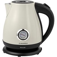 MGK-625BG Чайник MAUNFELD/ Чайник MAUNFELD MGK-625BG, мощность 2200 Вт, объем 1.7 л, индикация включения, подсветка, отключение при отсутствии воды, цвет бежевый