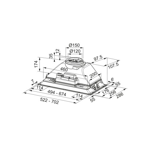 305.0599.507 Вытяжка Franke 305.0599.507/ Best, Вытяжка FBI 525 XS фото 2