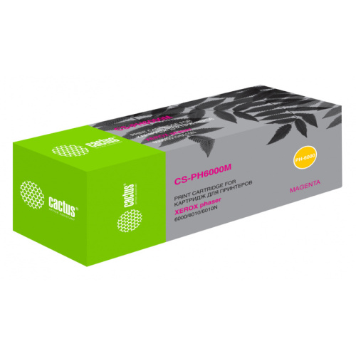 CS-PH6000M -/ Картридж лазерный Cactus CS-PH6000M 106R01632 пурпурный (1000стр.) для Xerox Phaser 6000/6010