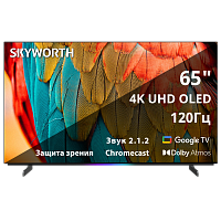 65SXF9800 65'' OLED, Ultra HD, Google TV, 900Nit, Bluetooth, 120Hz, Freesync Premium (AMD), 2.1.2 ch (2*12W+20W SUB+5W*2) Dolby Atmos, 4хHDMI, 2хUSB, Digital Audio Output, Composite output, LAN,CI, динамическая подсветка при включении, 2 Pole, ультра-тонк