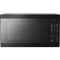 R6800RK Микроволновая печь Sharp/ 20 л, 800 Вт, переключатели - сенсор, гриль, дисплей, 44 см x 25.8 см x 32.4 см,черный цвет