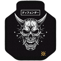 50573 Defender Напольный игровой ковер Motion черный/белый+принт Череп