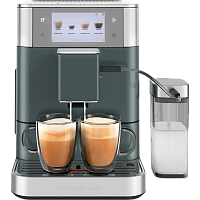 5KES8558EJP Автоматическая эспрессо-машина KitchenAid, 2.2 л, одновременное приготовление двух чашек, 3 уровня крепости кофе, автоматическая очистка, автоматическая декальцинация, цветной дисплей, сенсорное управление, 40 рецептов, цвет ягода можжевельник