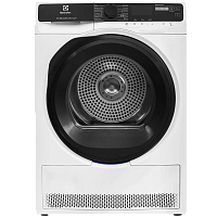 EW7D595UCE Сушильный барабан ELECTROLUX/ Сушильный барабан с тепловым насосом, Глубина, см: 63.8, Цвет: белый, Максимальная загрузка белья (кг): 9, 12 программ, инверторный мотор,панель управления на английском языке