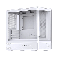 D200white Корпус без блока питания/ Case JONSBO D200, Mini-Tower, TG, no fan, 2xUSB-A 3.0 + 1xUSB-C 3.2, mATX, mITX White