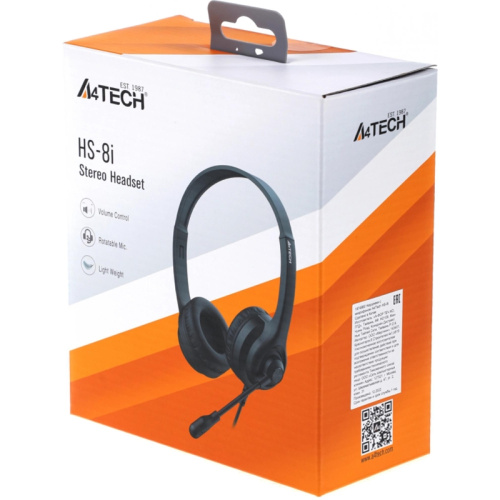 HS-8I Наушники с микрофоном A4Tech HS-8i черный 1.8м накладные оголовье фото 11 HS-8I Наушники с микрофоном A4Tech HS-8i черный 1.8м накладные оголовье фото 11