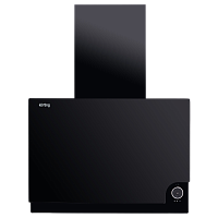 KHC67806ICPGN Наклонная вытяжка Korting/ Наклонная вытяжка Korting, 60 см, 3 режима, производительность 650 м3/ч, электронное управление с поворотным регулятором, таймер, обратный клапан, декор. короб в комплекте, LED освещение, цвет черное стекло