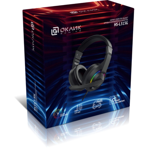 2007552 Наушники с микрофоном Oklick HS-L315G черный 1.8м накладные USB оголовье (2007552) фото 8 2007552 Наушники с микрофоном Oklick HS-L315G черный 1.8м накладные USB оголовье (2007552) фото 8