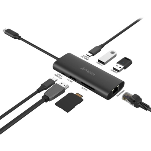 DST-80C Разветвитель USB-C A4Tech DST-80C 2порт. серый фото 3 DST-80C Разветвитель USB-C A4Tech DST-80C 2порт. серый фото 3