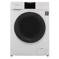 KWD60DV107 Стиральная машина с сушкой KORTING/ Стиральная машина с сушкой KORTING, отдельностоящая, глубина 58 см, инверторный мотор, загрузка 10 кг, 1200 об/мин, сенсорное управление, Full Touch дисплей, 12 программ, отложенный старт, контроль баланса ба
