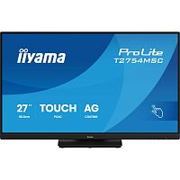 T2754MSC-B2AG Монитор Iiyama 27" ProLite T2754MSC-B2AG черный IPS LED 4ms 16:9 HDMI M/M глянцевая HAS 1000:1 300cd 178гр/178гр 1920x1080 75Hz VGA DP FHD USB Touch 2.9кг