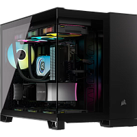 CC-9011267-WW Корпус без блока питания/ Case Corsair iCUE LINK 2500X RGB, Midi-Tower, TG, 2x120mm RGB, 2xUSB-A 3.2, 1xUSB 3.2 Type-C, mATX, mITX Black