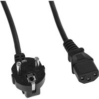 KP-PC-EURO-C13-3M Кабель KingPrice KP-PC-Euro-C13-3m Евровилка угловой IEC C13 3м черный