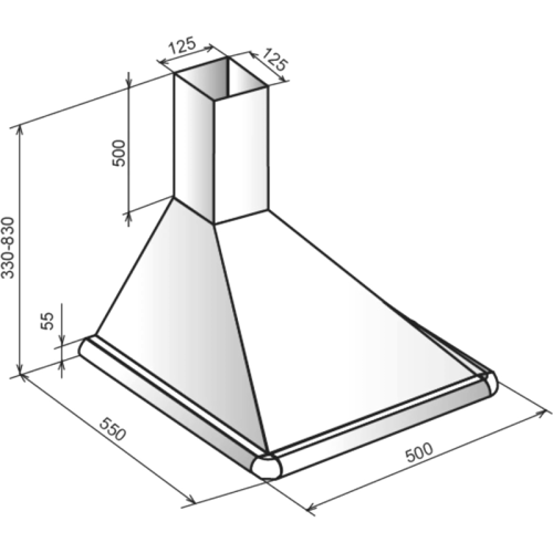 943775 GOOD, Кухонная вытяжка ELIKOR КВ SA6211WS, белый/бел/серебро фото 8