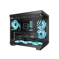 C3T500ARGBBK Корпус без блока питания/ Case PCCooler C3T500 ARGB BK, Midi-Tower, TG, 6x120mm ARGB, 1xUSB-C 3.1 + 2xUSB-A 3.0, ATX, mATX, mITX Black