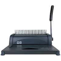 БП-12 Переплетчик ГЕЛЕОС БП-12 на пластиковую пружину, А4, ручная перфорация 12 листов, переплет макс до 500 л., глубина перфорации 3,5-5,5 мм