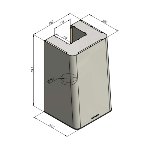 942323 GOOD, Кухонная вытяжка ELIKOR КВ MIX 50П-650-Э3Д, белый/срб фото 2