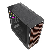 F760-TGBK-ARGB Корпус без блока питания/ Case HSPD F760, Mid Tower, Black, TG, 0.5 SPCC, 4x120mm ARGB E-ATX, ATX, mATX, mITX 165/420/200mm 2x2.5", 1x3.5", 7xPCI 1xUSB-A 3.0, 1xUSB-C 470x215x495mm