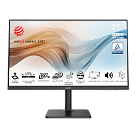 9S6-3PB19H-232 Монитор/ MSI Modern MD272XP 27'', 1920x1080, IPS, 178x178, nit, 100Hz, 4ms, HDMI/DP, 1xUSB-C, 2USB-A, Audio out, 2x3W, LTSP, ExtPWR, 75x75VESA, Black, 1y