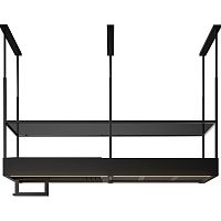 CZPI80.E0P7#ZZZH461F Вытяжка FALMEC SPAZIO 180 NERO, серия Circle.Tech, подвесная, 180 см, электронное/кнопочное управление, пульт ДУ в комплекте, светодиодное освещение, технология горизонтальной фильтрации, 4 скорости, рециркуляция, интенсивный режим, м