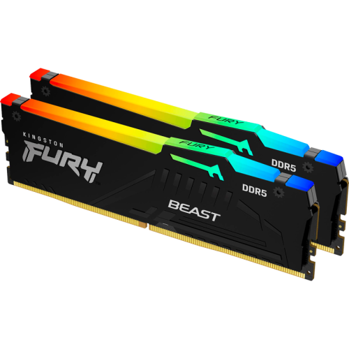 KF552C40BB2AK2-64 Память оперативная/ Kingston 64GB 5200MHz DDR5 CL40 DIMM (Kit of 2) FURY Beast RGB