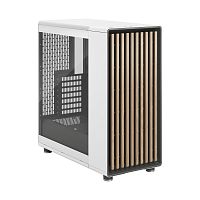 FD-C-NOR1C-04 Корпус ПК без блока питания/ Case Fractal Design North TG Clear Tint, Midi-Tower, 2x140mm, 2xUSB-A 3.2 + 1xUSB 3.2 Type-C ATX, mATX, mITX Wood panel, Chalk White