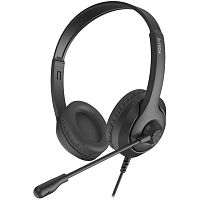 FH100I(STONEBLACK) Наушники с микрофоном A4Tech Fstyler FH100i черный 1.8м накладные оголовье (FH100I (STONE BLACK))