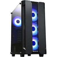 GS-01B-OP Корпус Chieftec Hunter черный ATX 4x120mm 4x140mm 2xUSB3.1 audio bott PSU [GS-01B-OP]