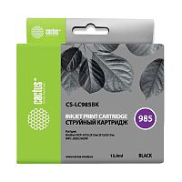 CS-LC985BK -/ Картридж струйный Cactus CS-LC985BK черный (15мл) для Brother DCPJ315W/DCPJ515W/MFCJ265W